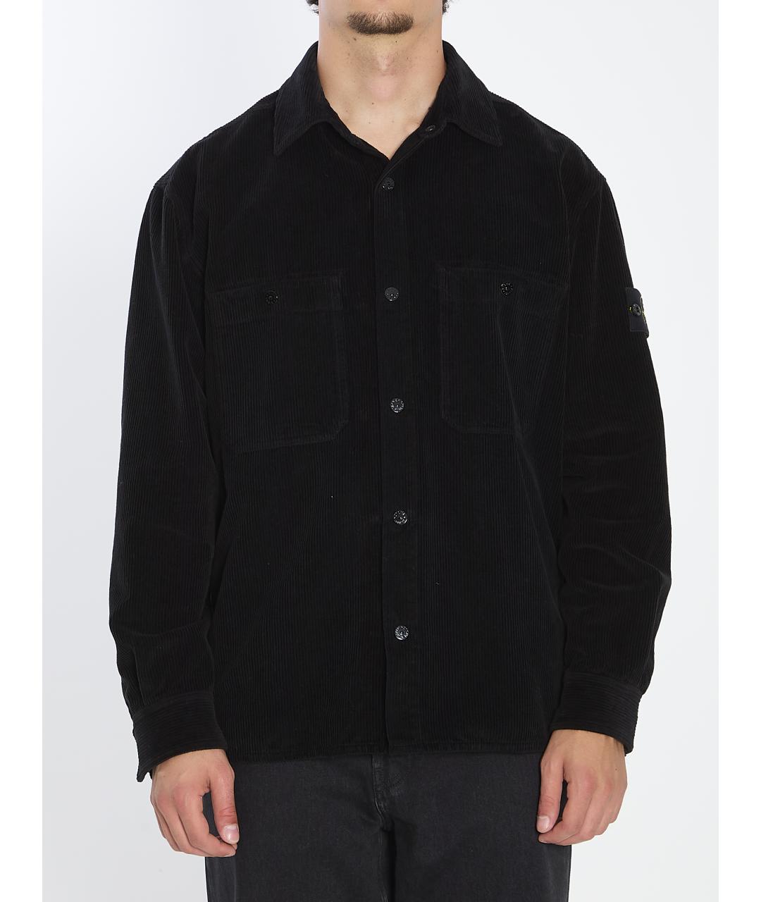 STONE ISLAND Черная хлопковая куртка, фото 2