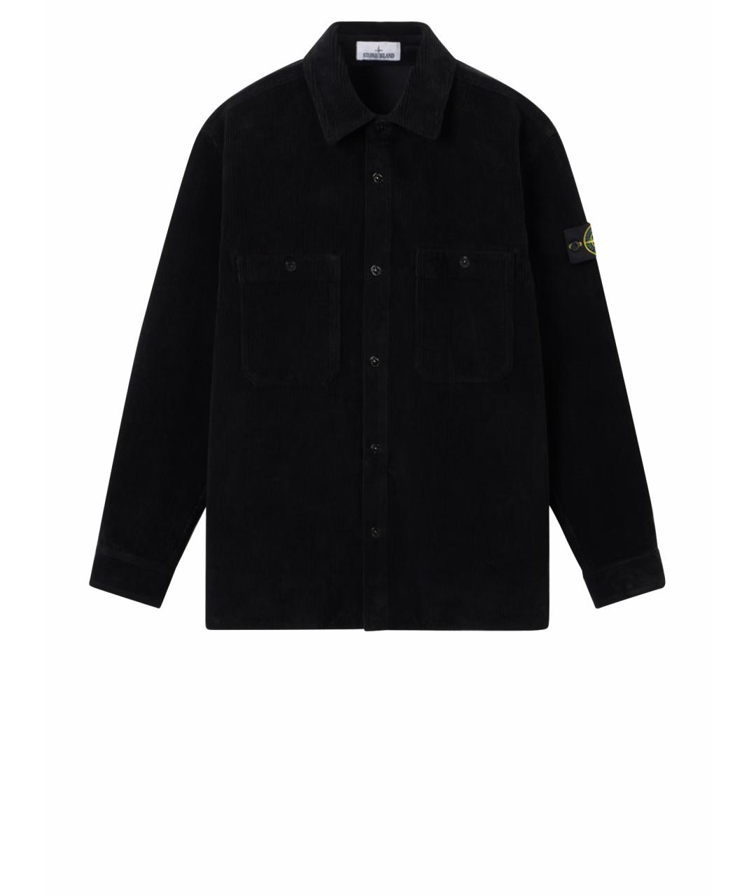 STONE ISLAND Черная хлопковая куртка, фото 1