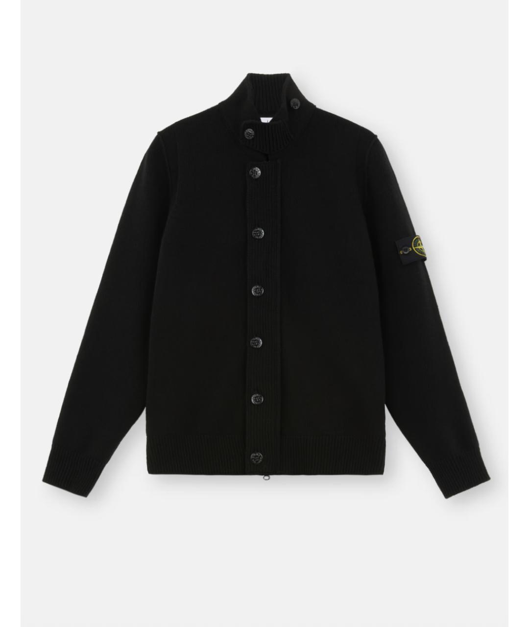 STONE ISLAND Черный шерстяной джемпер / свитер, фото 7