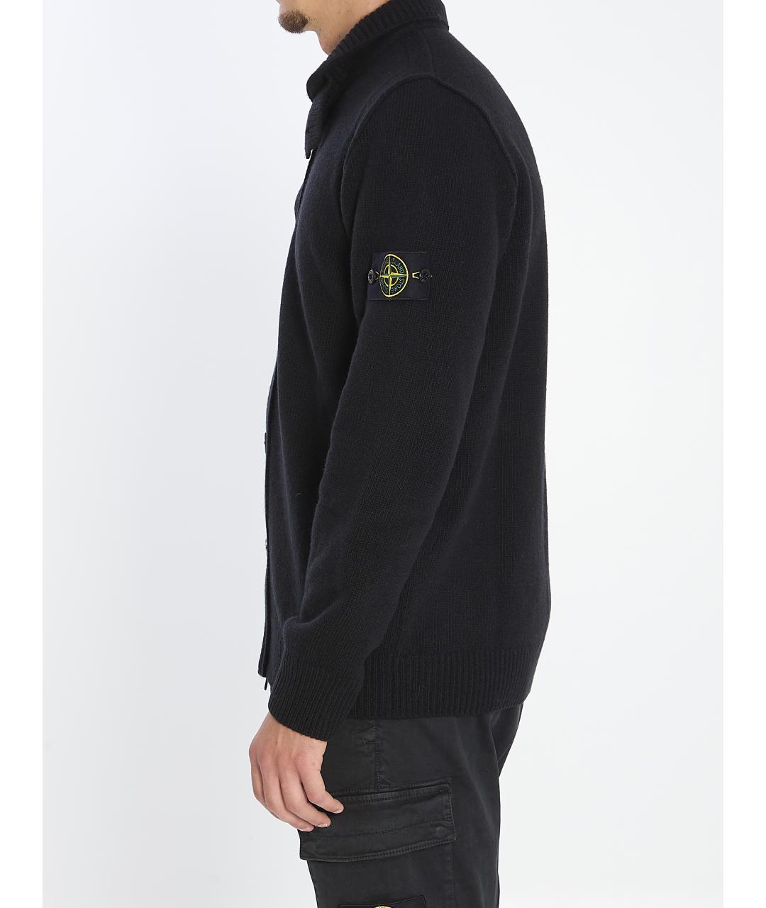 STONE ISLAND Черный шерстяной джемпер / свитер, фото 4