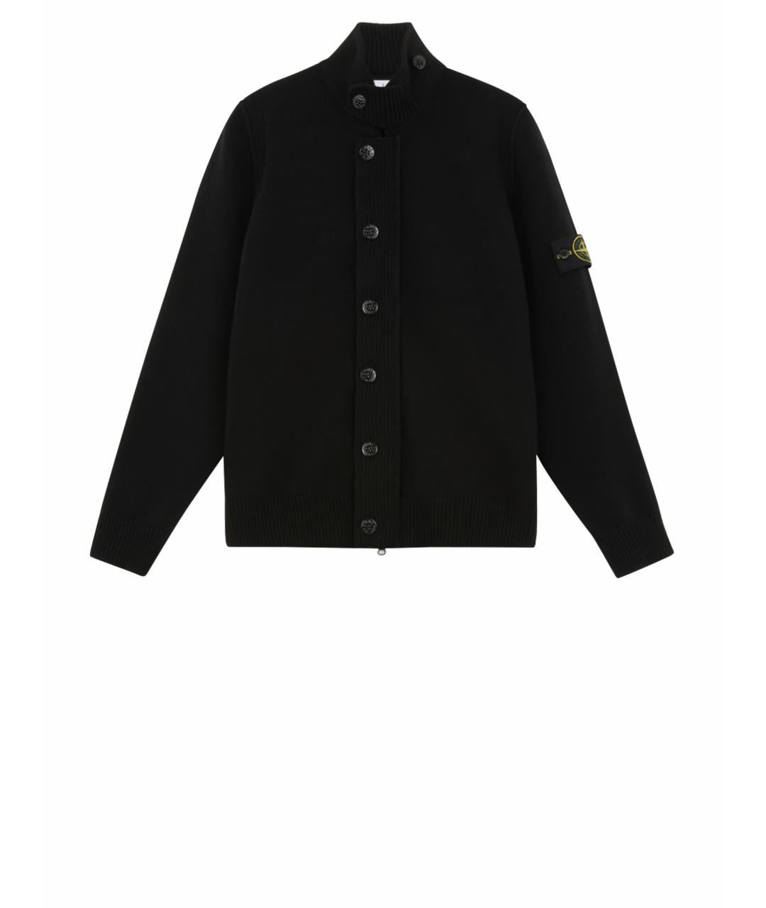 STONE ISLAND Черный шерстяной джемпер / свитер, фото 1