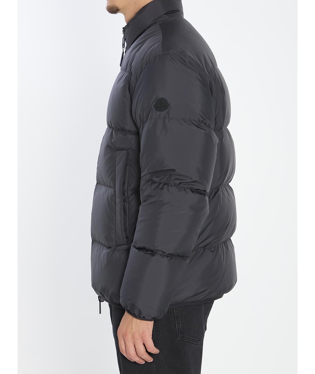 MONCLER Черный полиэстеровый пуховик, фото 4