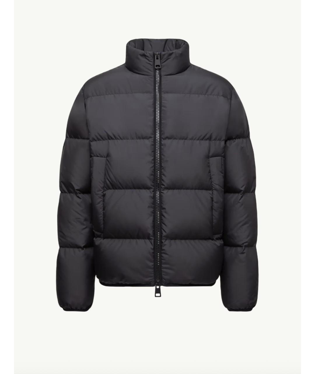 MONCLER Черный полиэстеровый пуховик, фото 1