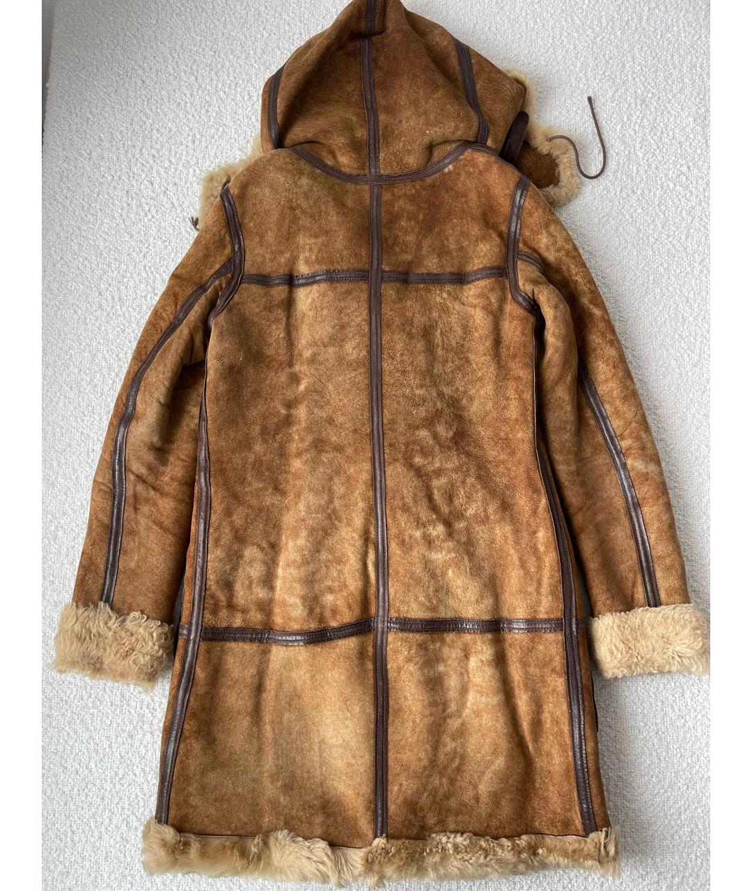 RALPH LAUREN Коричневая замшевая дубленка, фото 3