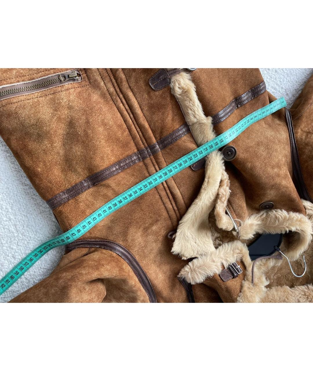 RALPH LAUREN Коричневая замшевая дубленка, фото 6