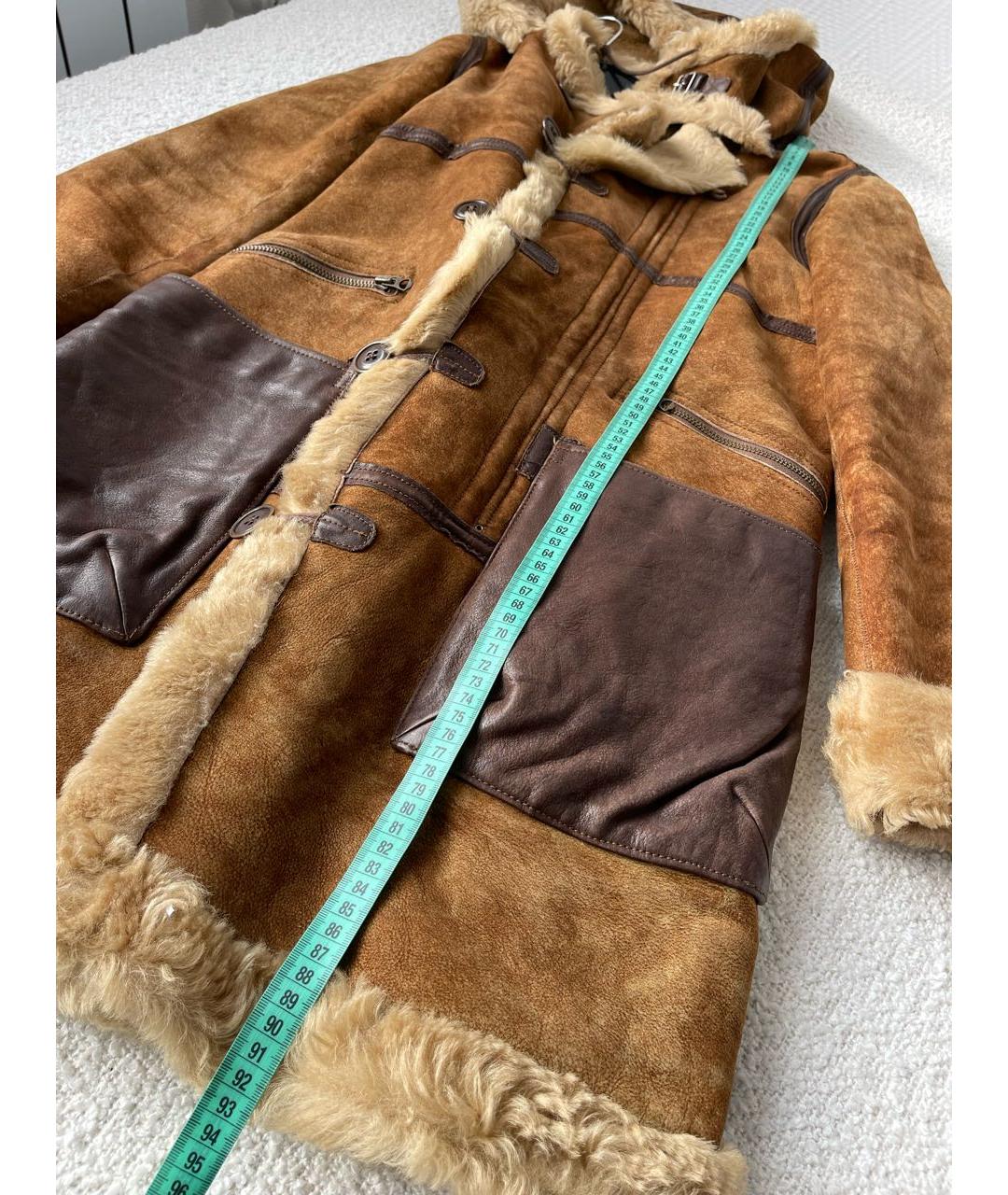 RALPH LAUREN Коричневая замшевая дубленка, фото 4