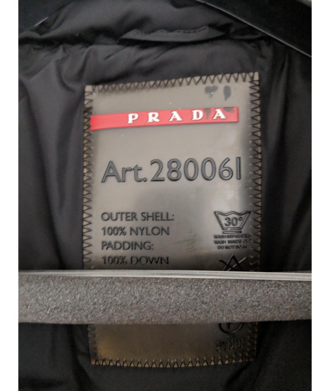 PRADA Черный пуховик, фото 3