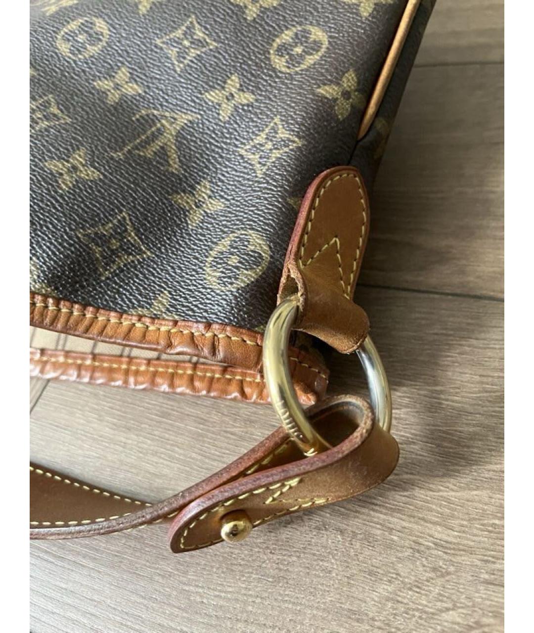 LOUIS VUITTON Коричневая кожаная сумка тоут, фото 7