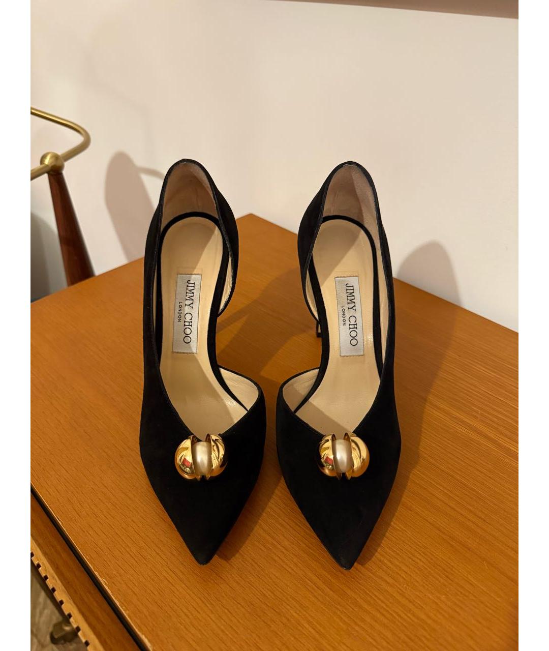 JIMMY CHOO Черные замшевые туфли, фото 2