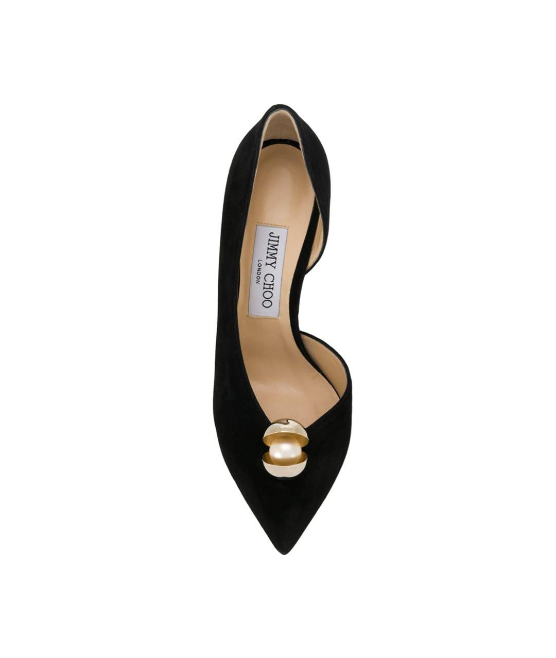 JIMMY CHOO Черные замшевые туфли, фото 4