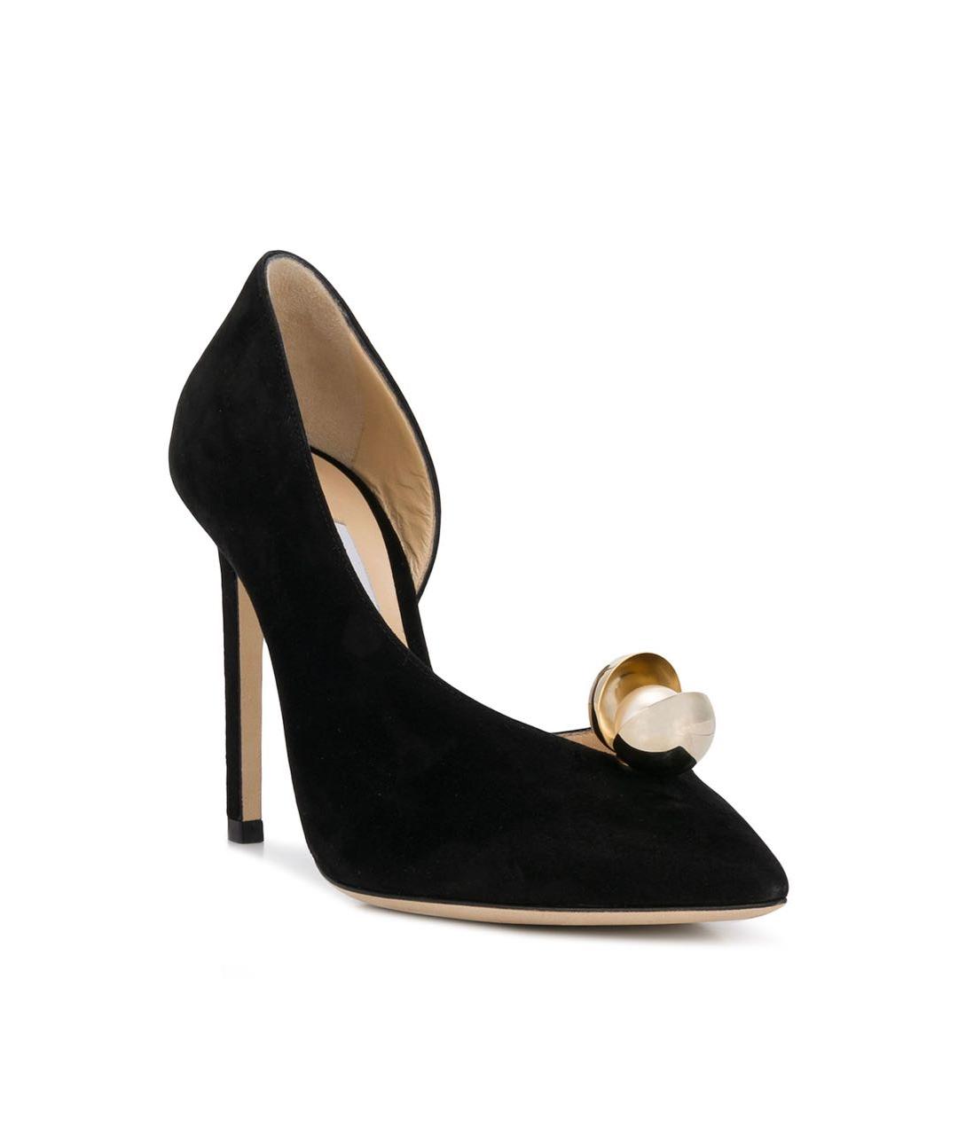 JIMMY CHOO Черные замшевые туфли, фото 6