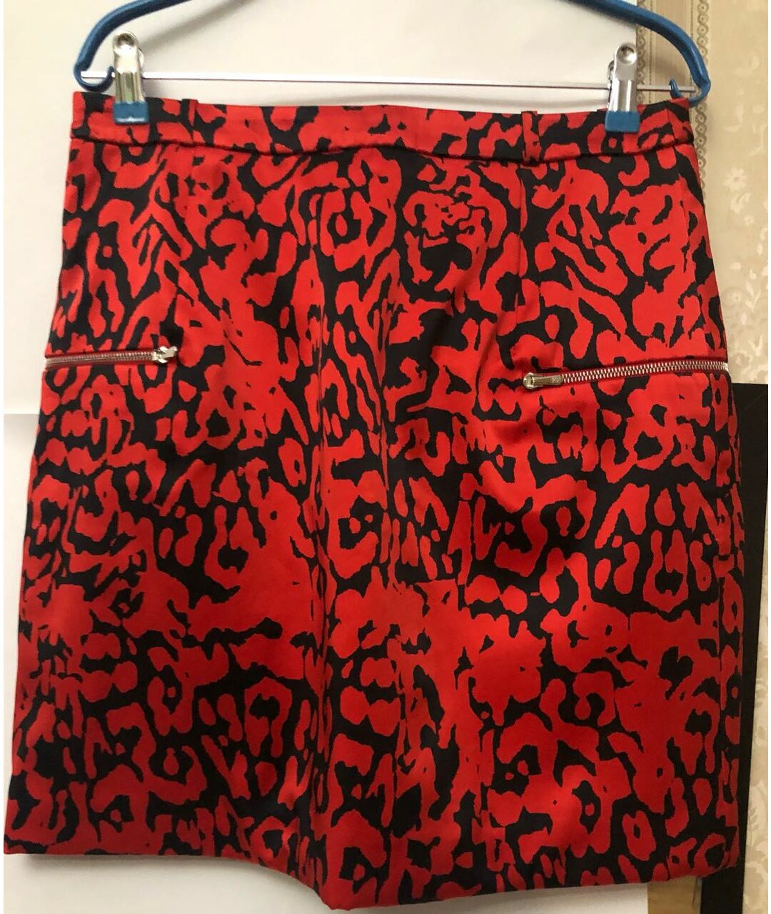 PREEN BY THORNTON BREGAZZI Красная полиэстеровая юбка мини, фото 6