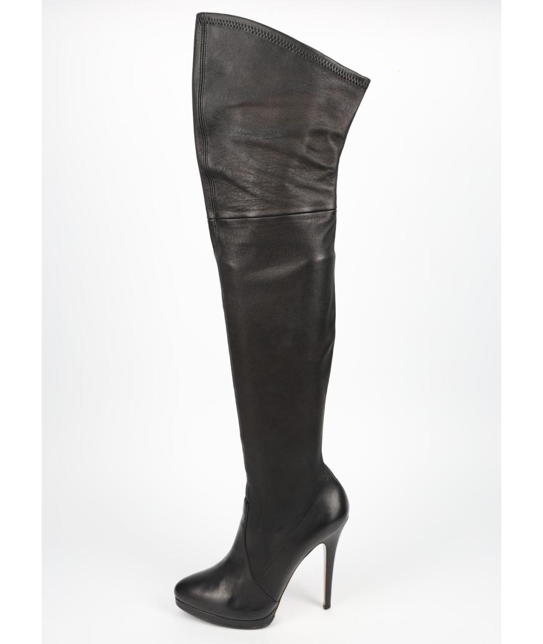 CASADEI Черные кожаные ботфорты, фото 6