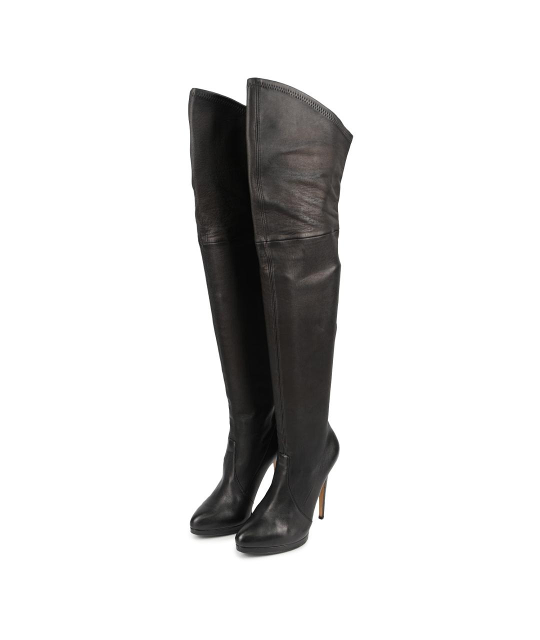 CASADEI Черные кожаные ботфорты, фото 3
