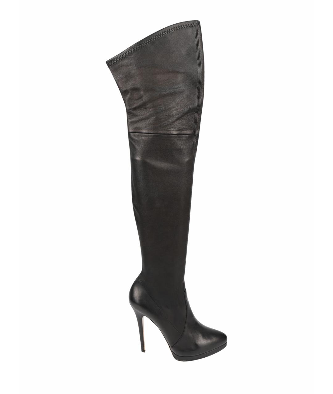 CASADEI Черные кожаные ботфорты, фото 1