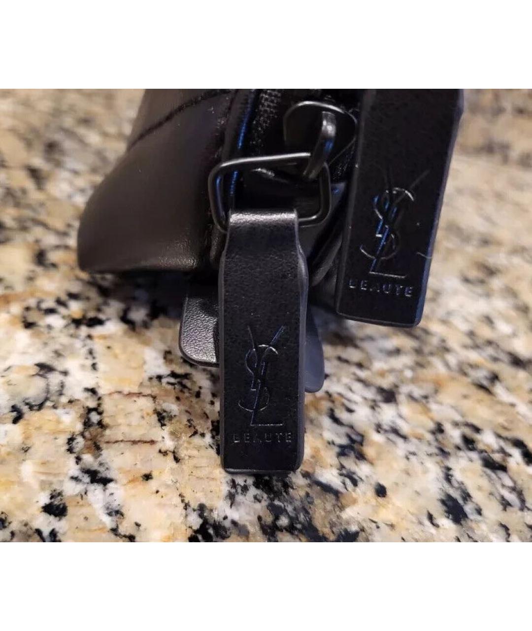 SAINT LAURENT Черная косметичка, фото 2