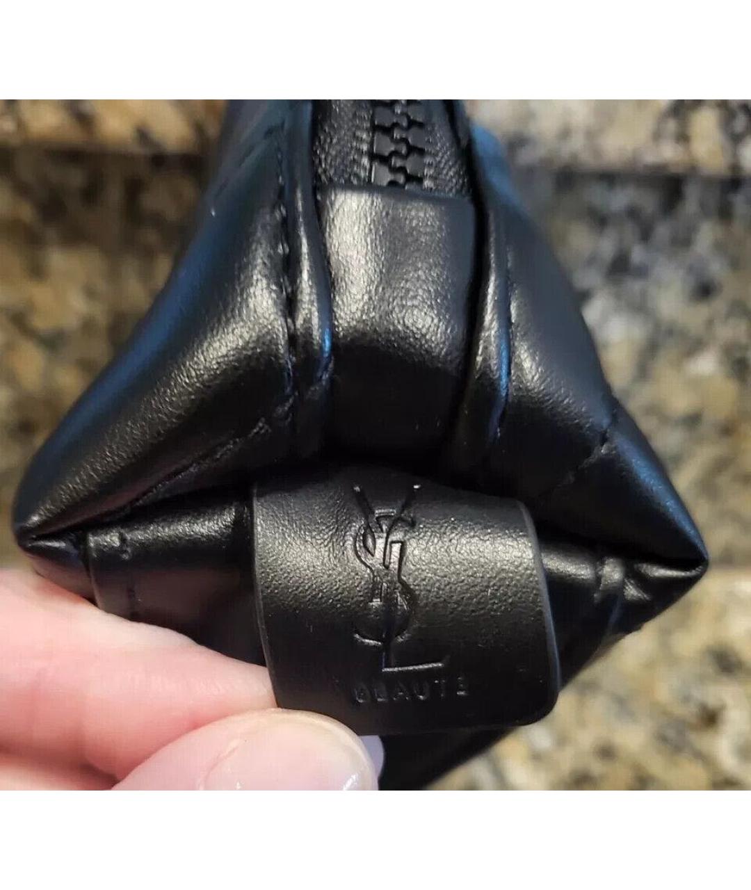 SAINT LAURENT Черная косметичка, фото 3