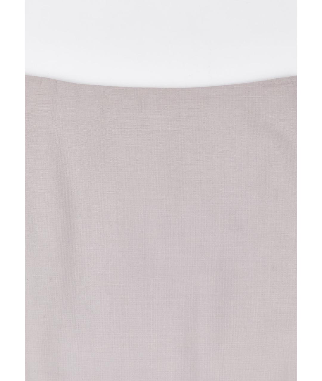 MAX MARA Серая шерстяная юбка мини, фото 4