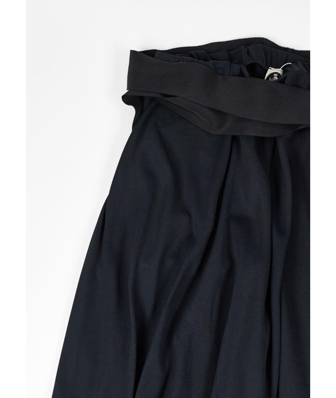 LANVIN Черная вискозная юбка макси, фото 5