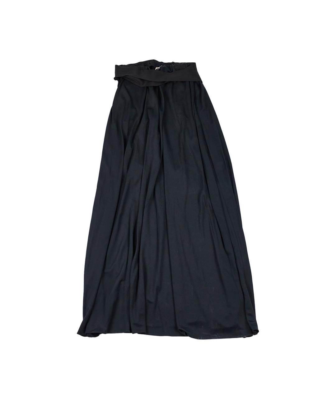 LANVIN Черная вискозная юбка макси, фото 1