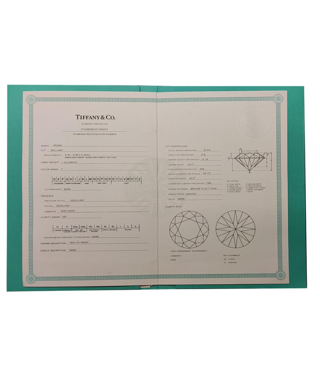 TIFFANY&CO Платиновое кольцо, фото 2