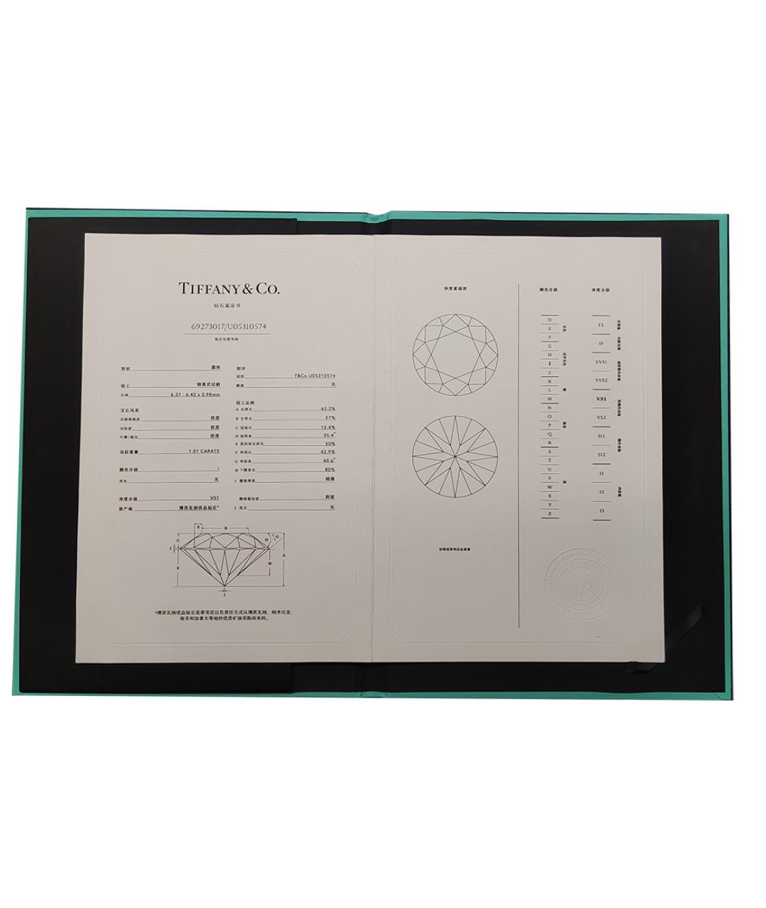 TIFFANY&CO Платиновое кольцо, фото 2