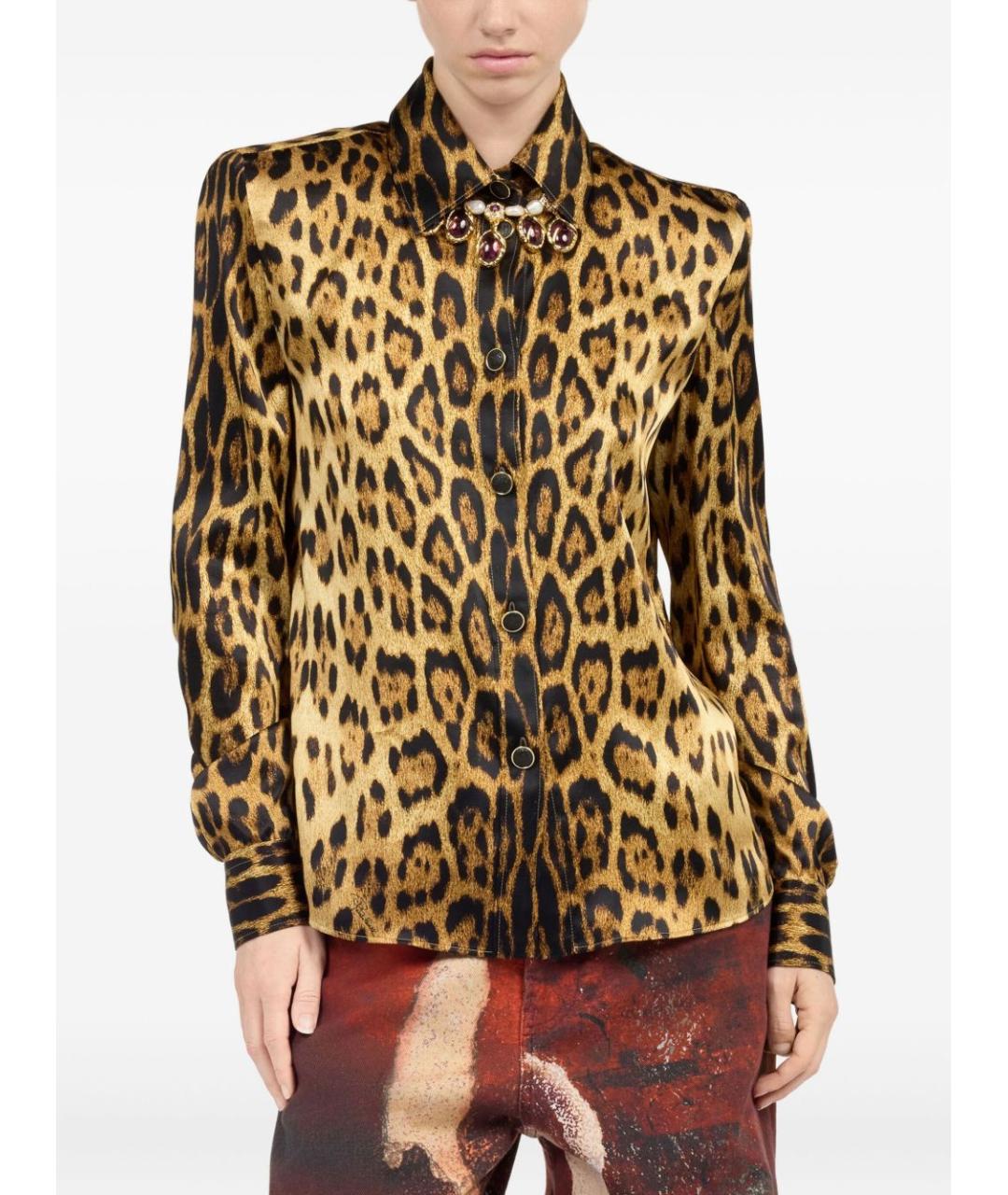 ROBERTO CAVALLI Мульти шелковая рубашка, фото 5