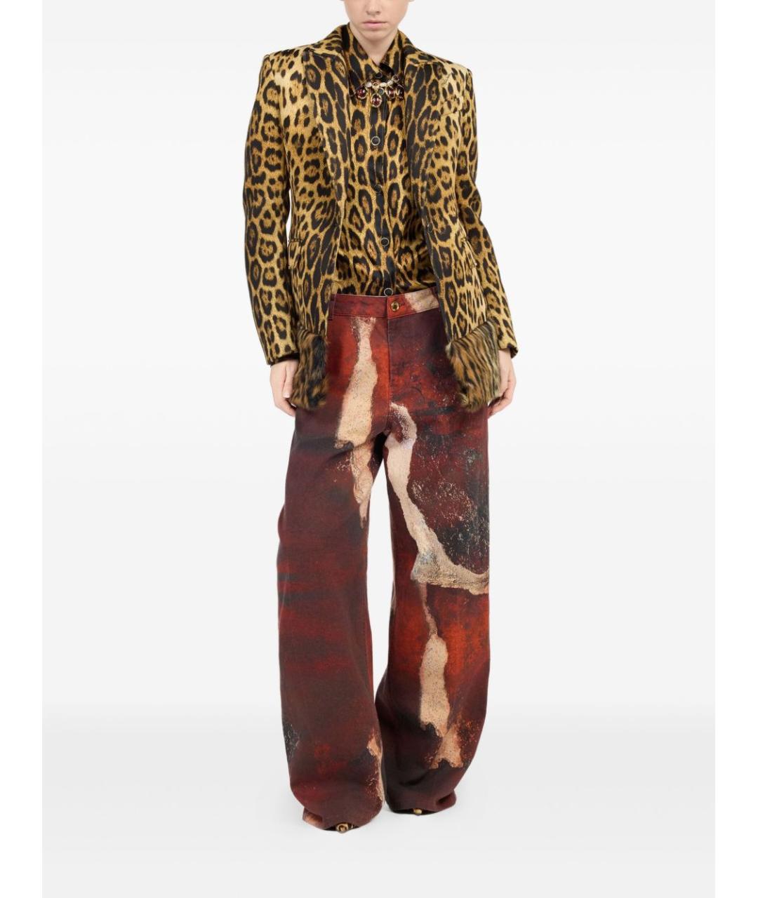 ROBERTO CAVALLI Мульти шелковая рубашка, фото 4