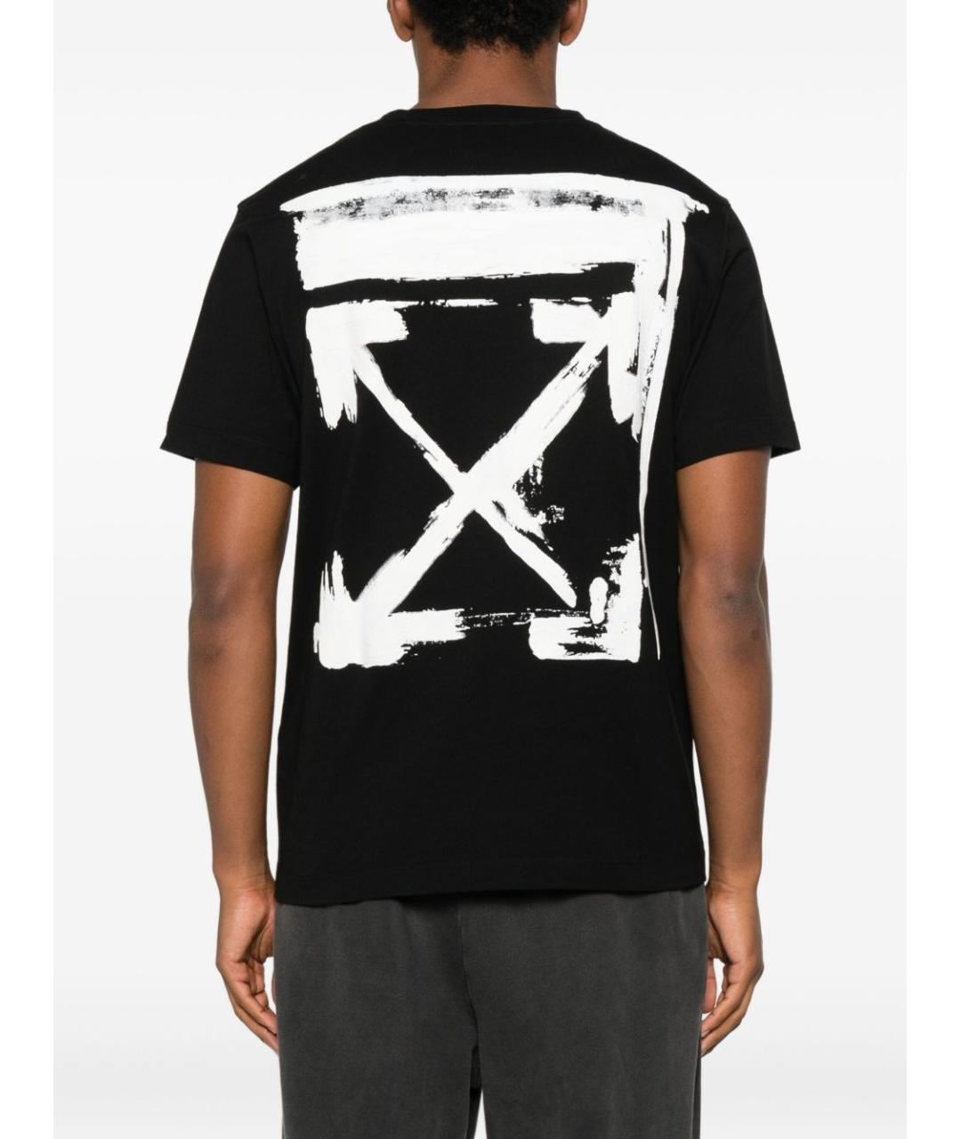 OFF-WHITE Черная хлопковая футболка, фото 3