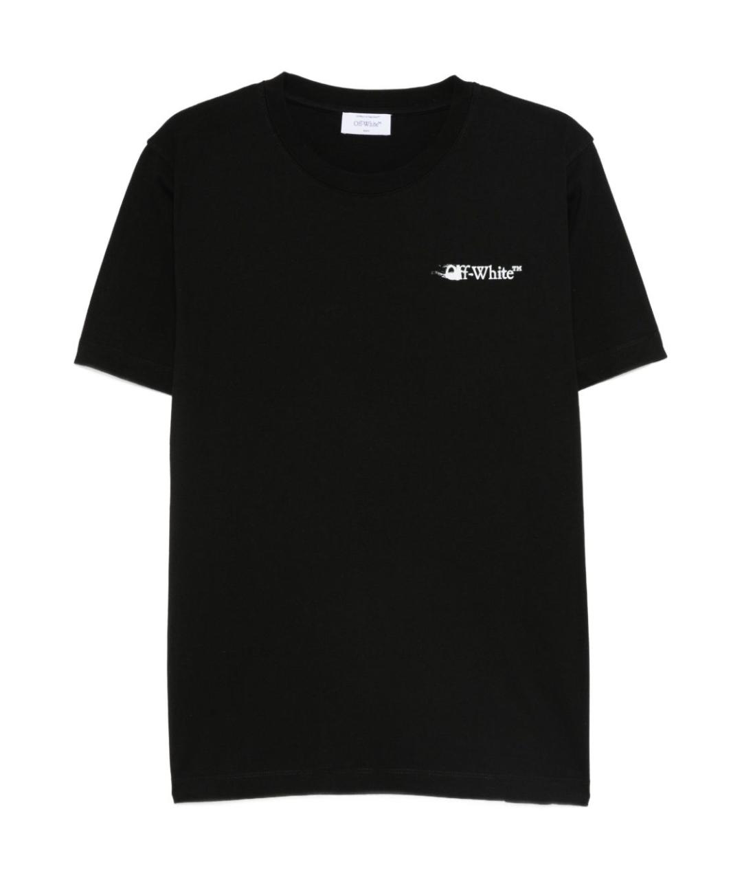OFF-WHITE Черная хлопковая футболка, фото 1