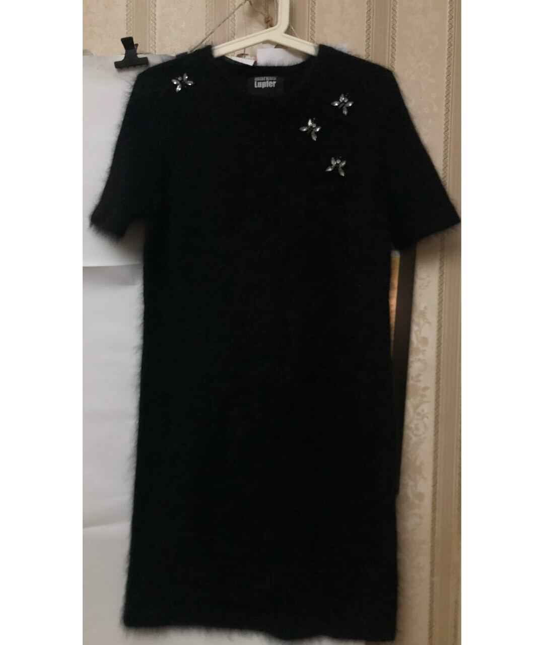 MARKUS LUPFER Черное шерстяное повседневное платье, фото 7