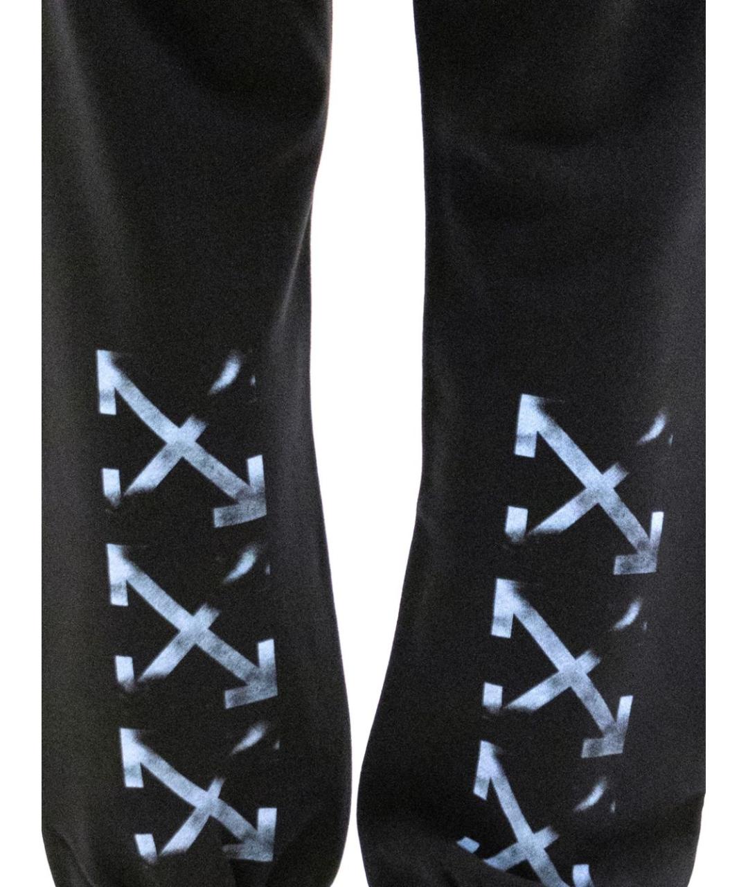 OFF-WHITE Черные хлопковые повседневные брюки, фото 2