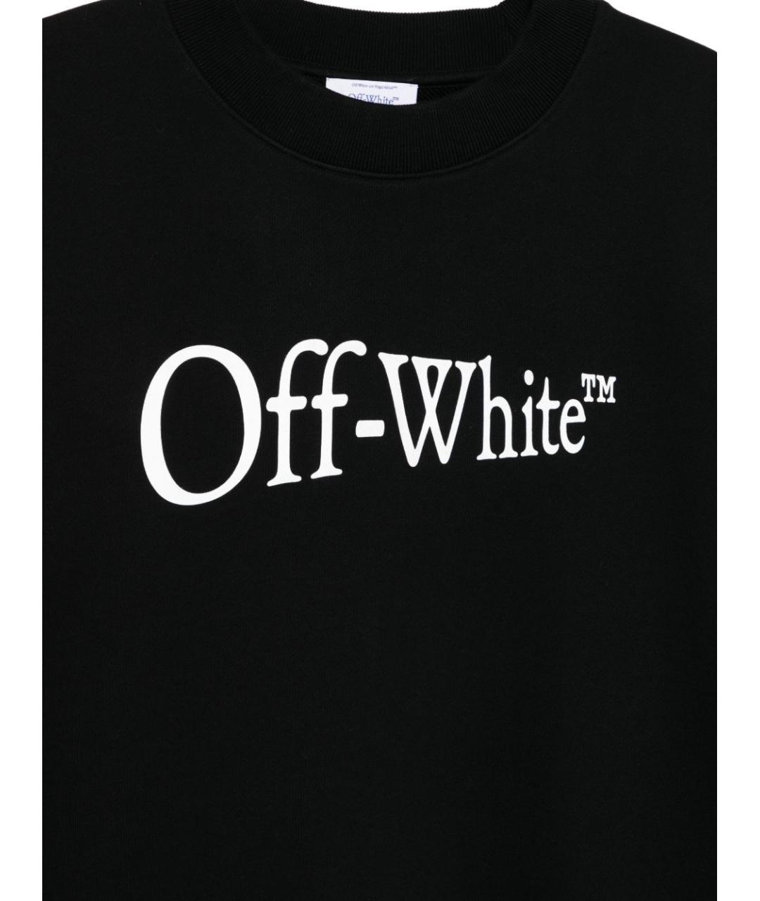 OFF-WHITE Черный хлопковый джемпер / свитер, фото 2
