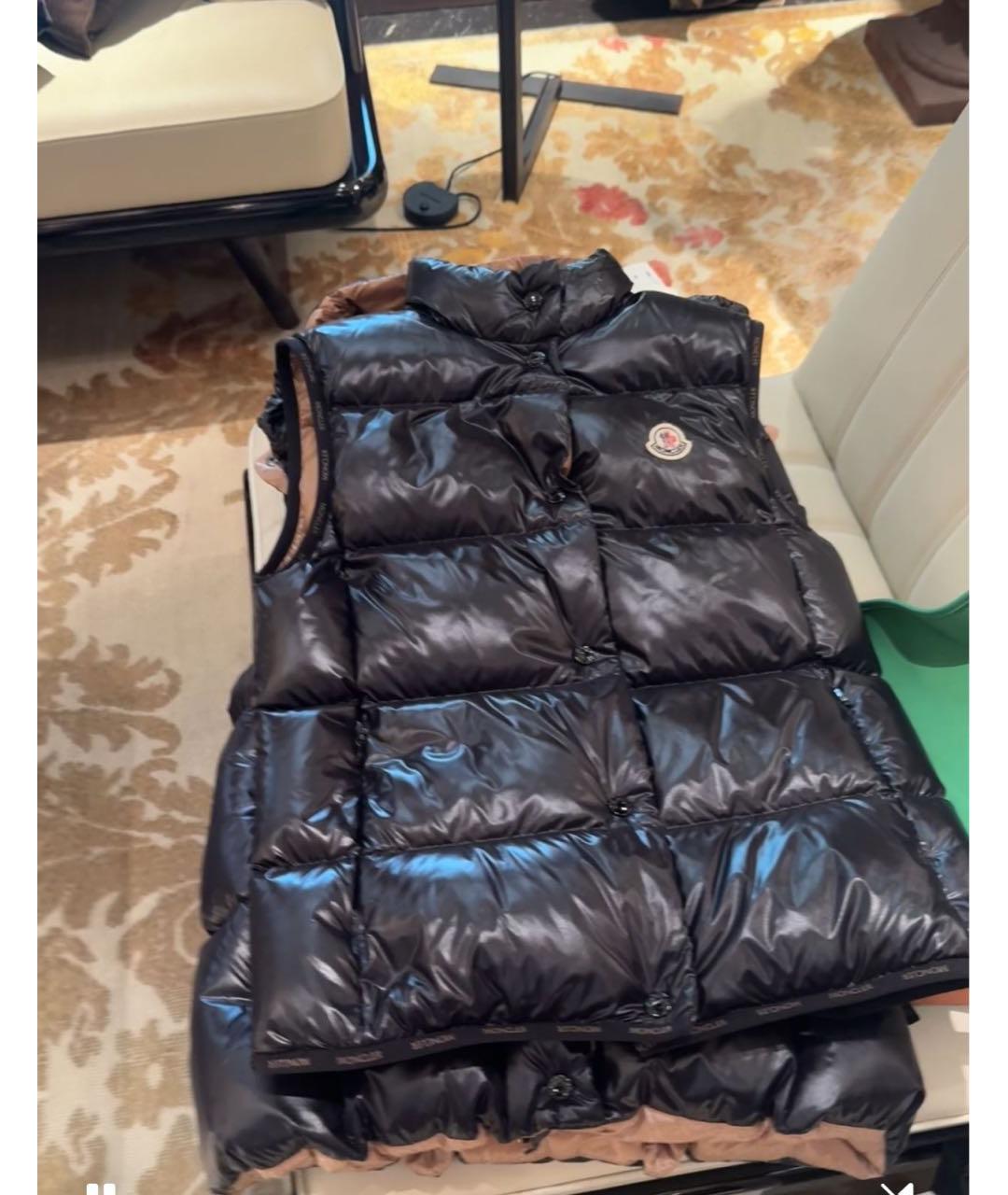 MONCLER Черный жилет, фото 2