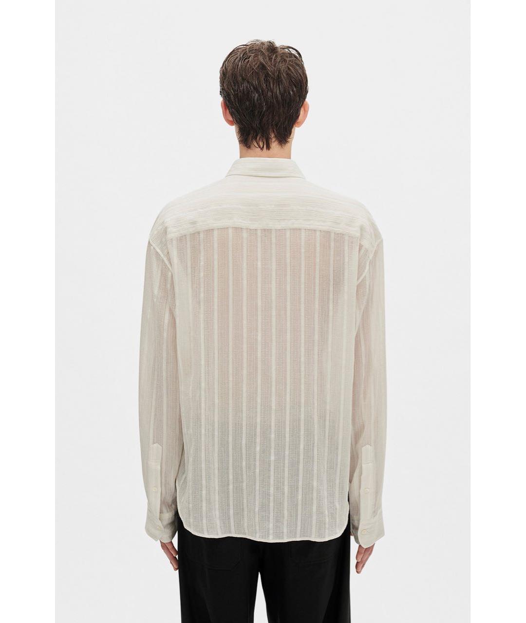 ANN DEMEULEMEESTER Бежевая хлопко-шерстяная кэжуал рубашка, фото 4
