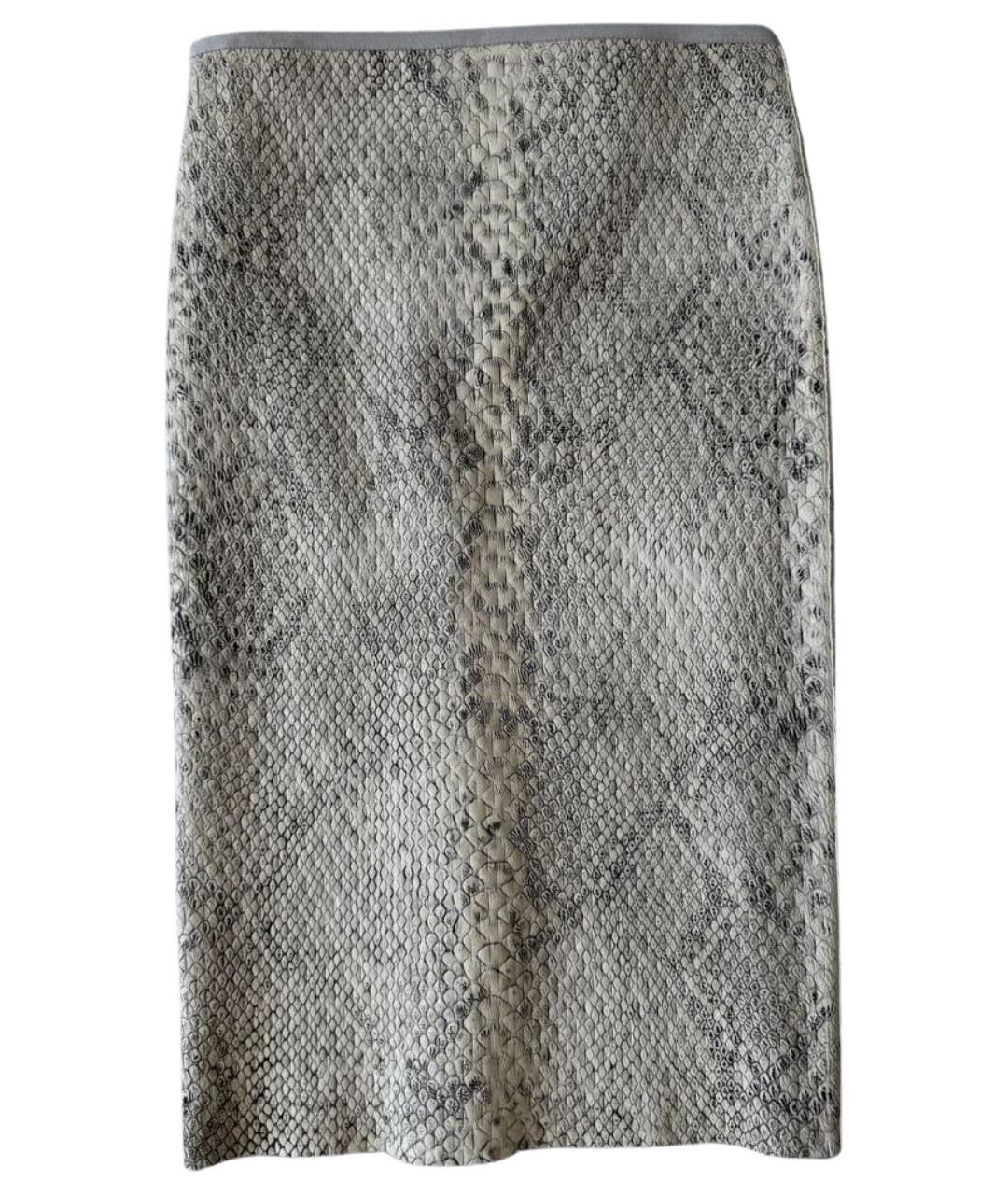 ALEXANDER WANG Бежевая кожаная юбка миди, фото 1