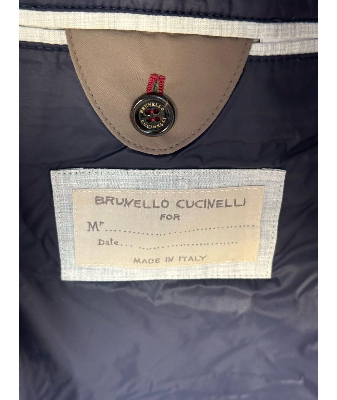 BRUNELLO CUCINELLI Бежевый хлопковый пуховик, фото 4