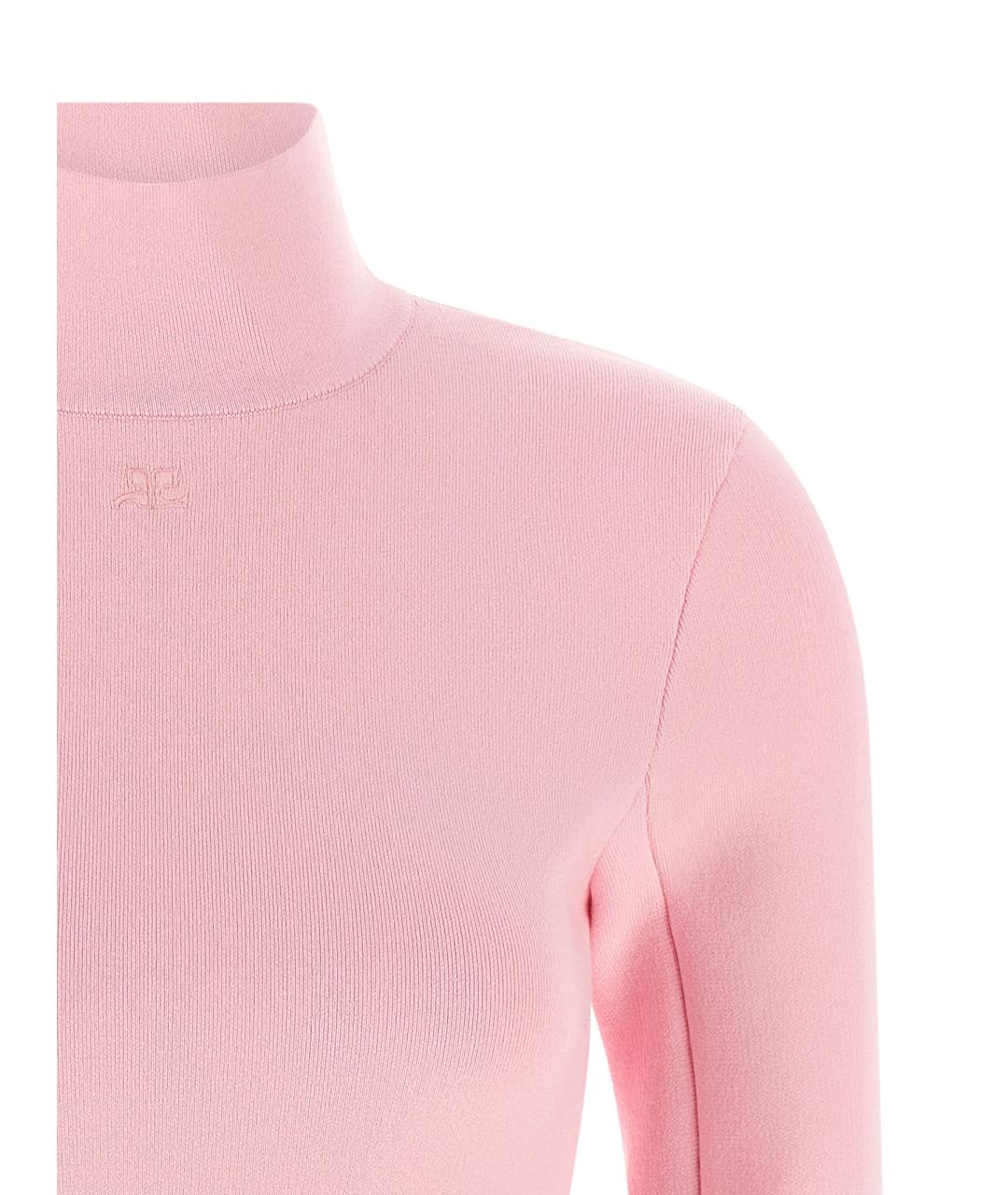 COURREGES Розовая вискозная водолазка, фото 3