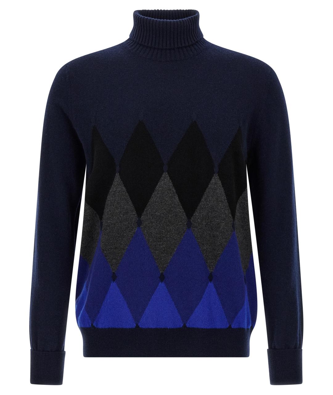 BALLANTYNE Темно-синий кашемировый джемпер / свитер, фото 1