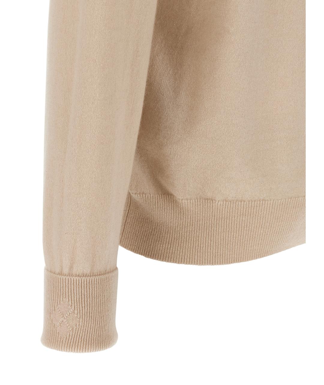 BALLANTYNE Бежевый кашемировый джемпер / свитер, фото 4