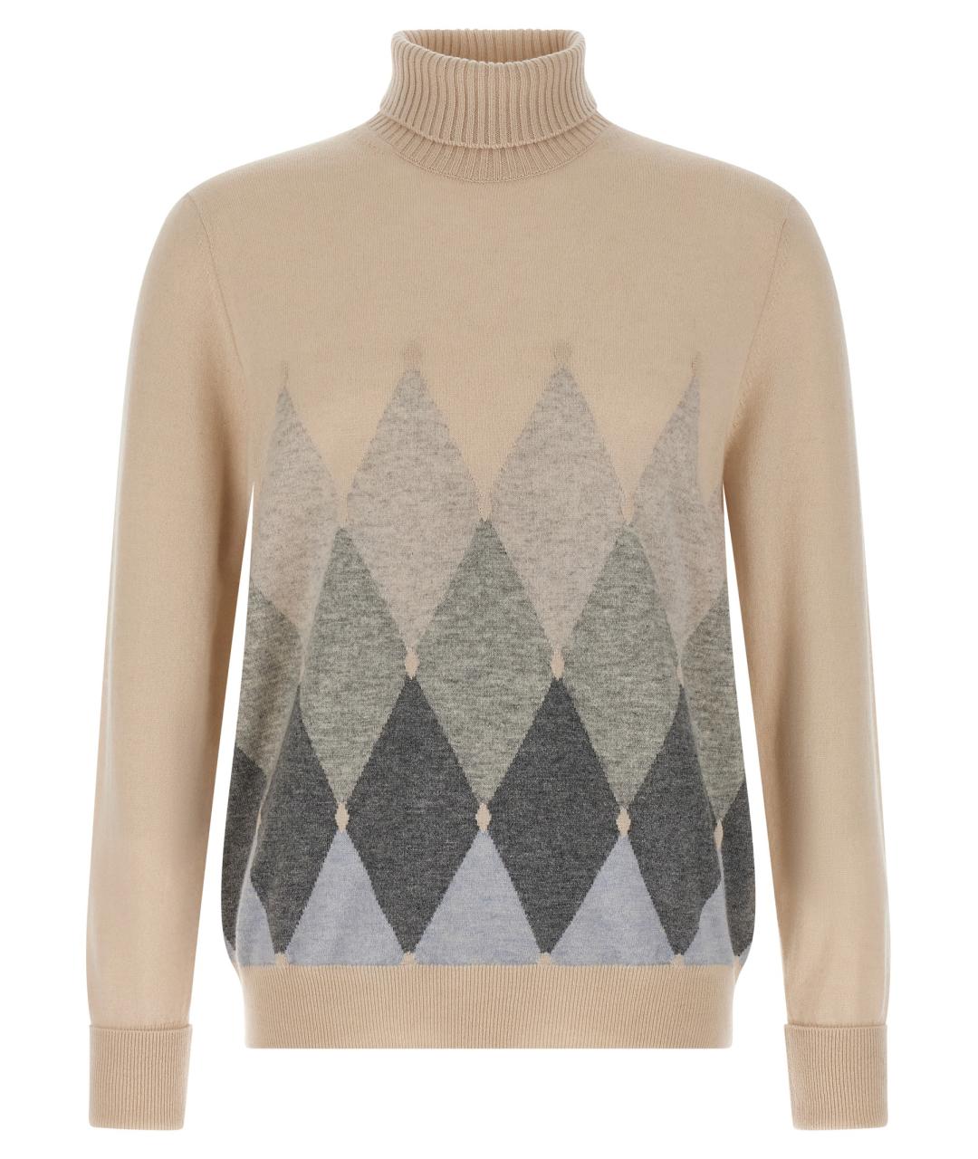 BALLANTYNE Бежевый кашемировый джемпер / свитер, фото 1