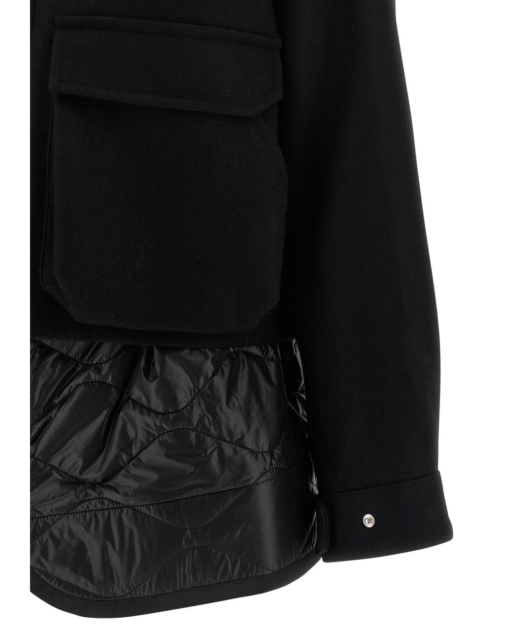 SACAI Черная шерстяная куртка, фото 4