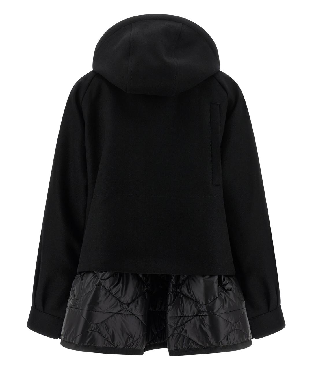 SACAI Черная шерстяная куртка, фото 2
