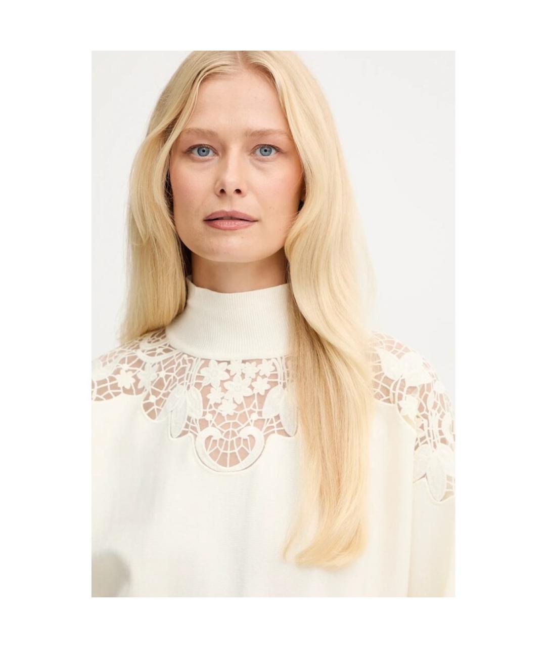 TWIN-SET Белый вискозный кардиган, фото 7