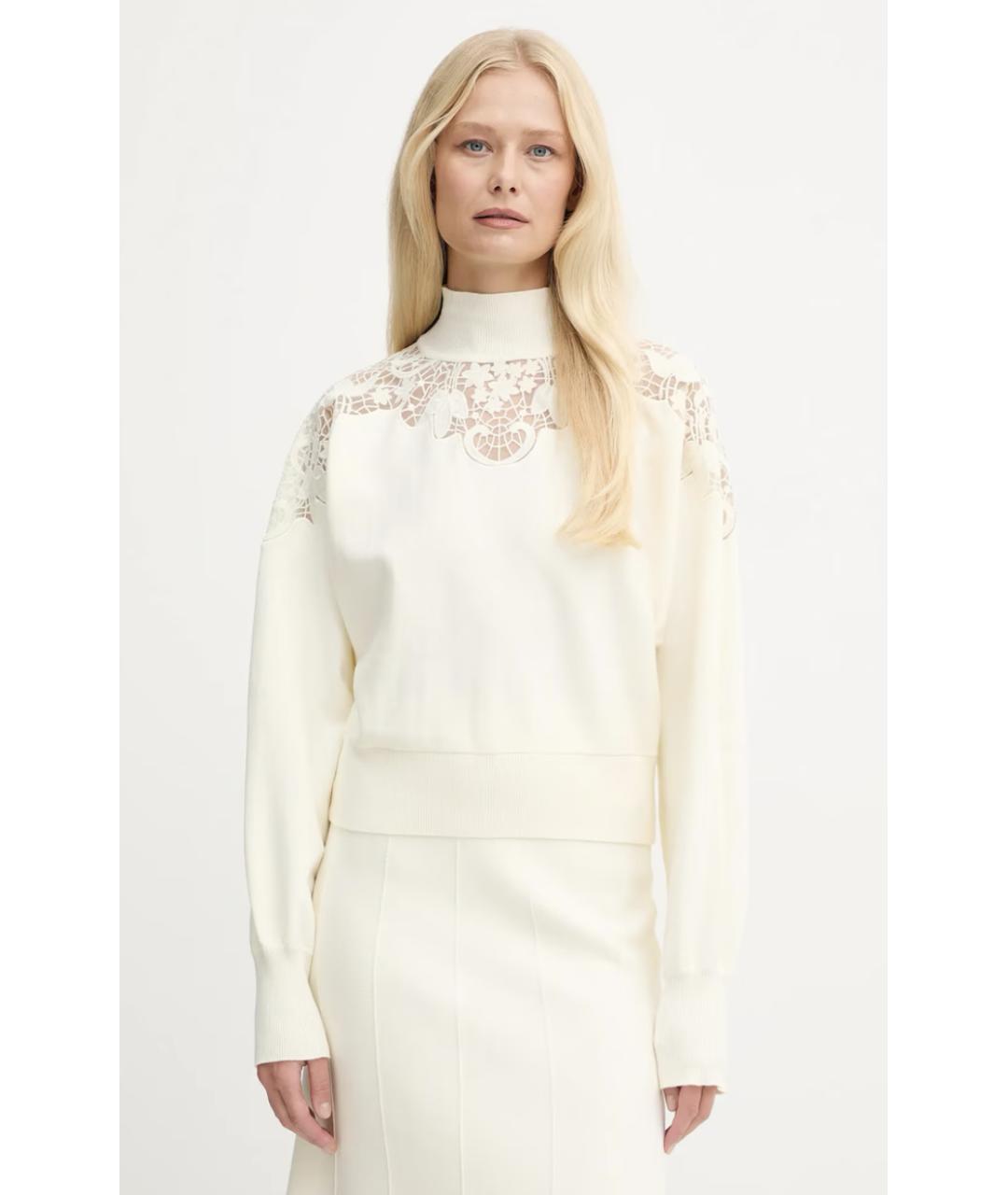 TWIN-SET Белый вискозный кардиган, фото 5