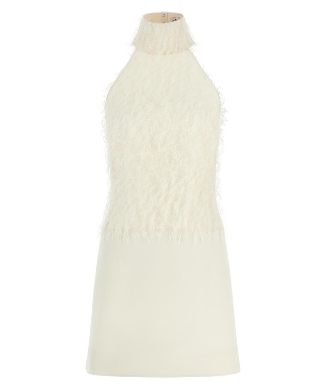 COURREGES Белое ацетатное коктейльное платье, фото 1