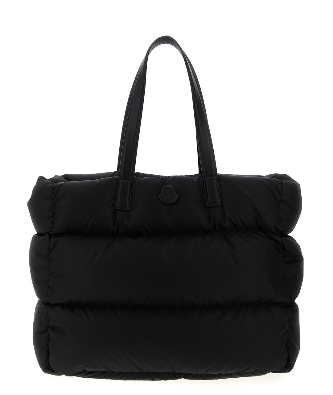 MONCLER Черная синтетическая сумка тоут, фото 1