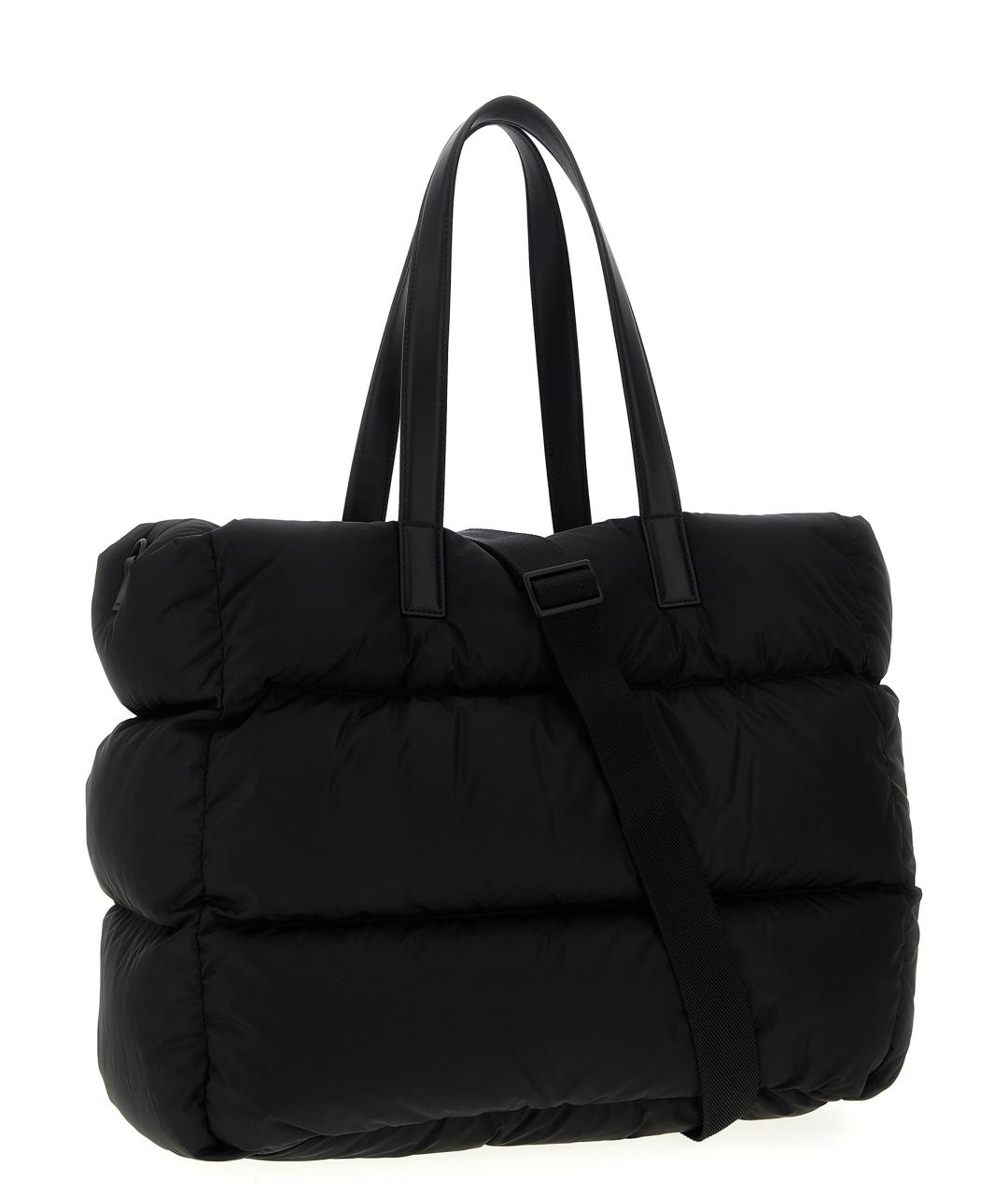 MONCLER Черная синтетическая сумка тоут, фото 2