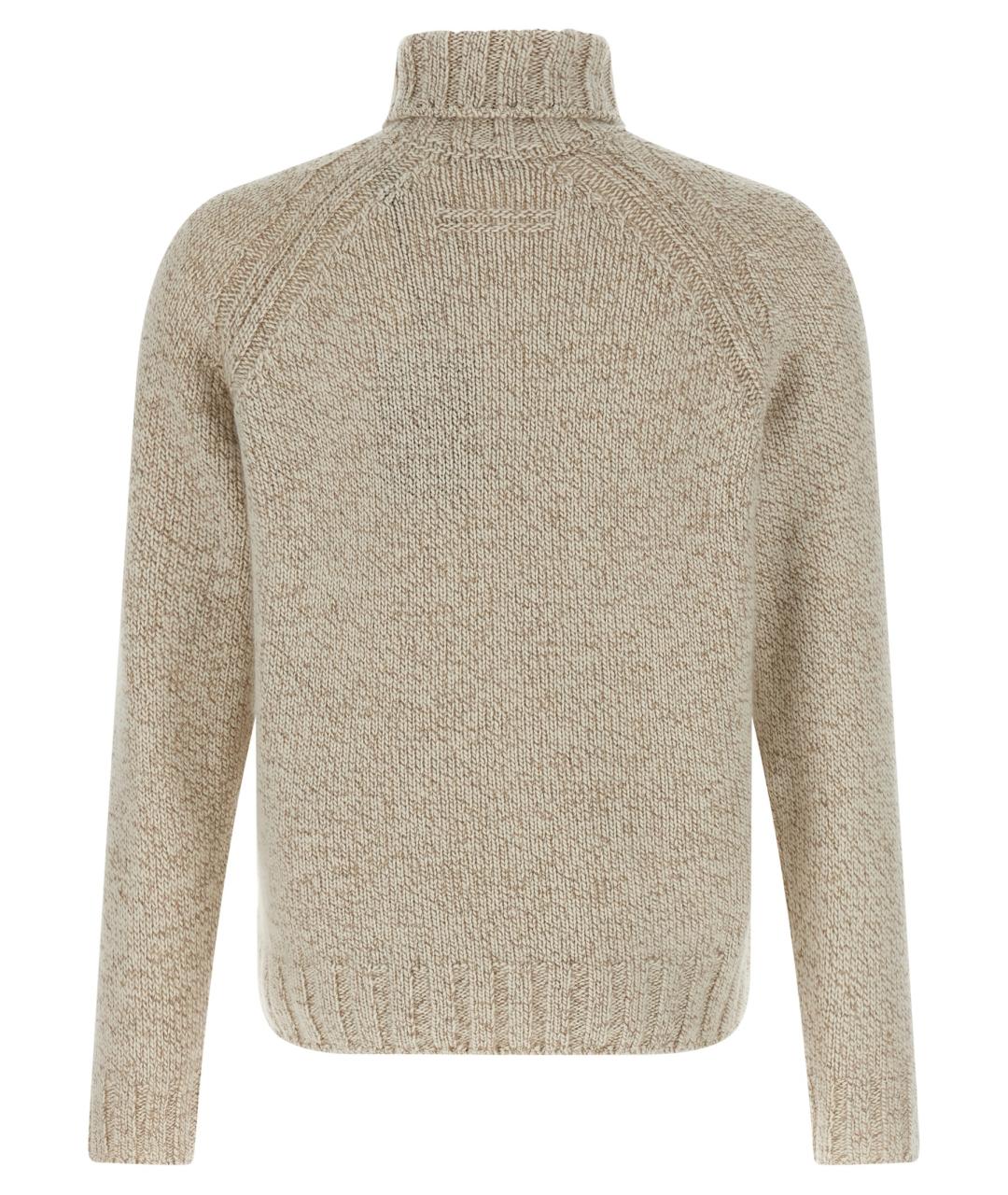 ZEGNA Бежевый кашемировый джемпер / свитер, фото 2