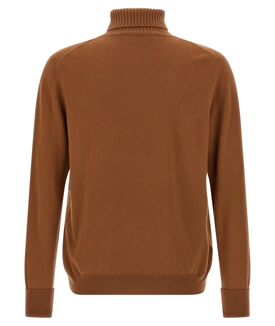 BALLANTYNE Коричневый кашемировый джемпер / свитер, фото 2